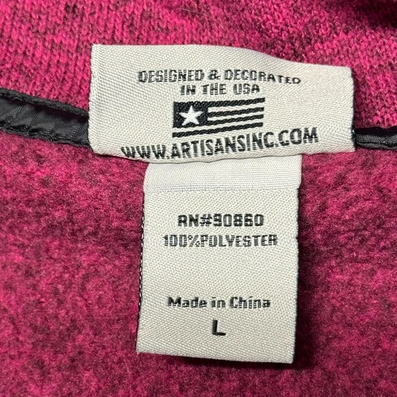 Women's Duluth Pack Pink Quarter-Zip Fleece - Picture 8 of 9